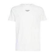 Witte effen T-shirt voor heren Calvin Klein Jeans , White , Heren