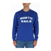 Blauwe Ronde Hals Sweatshirt North Sails , Blue , Heren