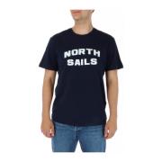 Blauw Kortemouw T-Shirt North Sails , Blue , Heren