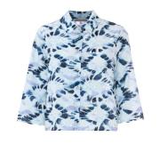 Broderie Anglaise Shirt met Tie-Dye Patroon Kocca , Blue , Dames
