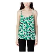 Groene Print V-Hals T-Shirt Jacqueline de Yong , Green , Dames