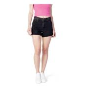 Zwarte katoenen shorts met ritssluiting en knoopsluiting Levi's , Blac...