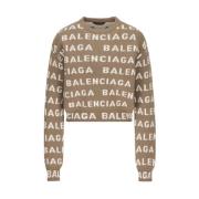 Beige Sweaters met 5.0cm Rand Balenciaga , Beige , Dames