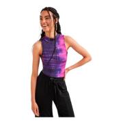 Paarse Mouwloze Tank Top Desigual , Purple , Dames