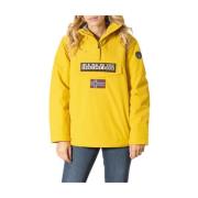 Gele Print Hoodie Napapijri , Yellow , Dames