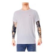 Witte Katoenen T-Shirt met Korte Mouwen Tommy Hilfiger , White , Heren