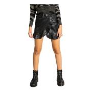 Zwarte Polyester Rok Only , Black , Dames