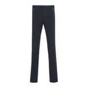 Slim-Fit Stretch Katoenen Broek in Donkerblauw Incotex , Blue , Heren