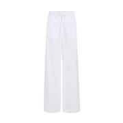 Joggers met Wijde Pijpen en Logo Iceberg , White , Dames