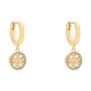 Gouden Sieraden met Logo Bedel Tory Burch , Yellow , Dames