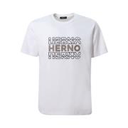 Witte T-shirt met letterprint Herno , White , Heren