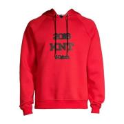 Hoodie met logodetail Kiton , Red , Heren