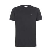 Katoenen Crew-Neck T-Shirt Les Deux , Blue , Heren