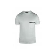 Wit Katoenen T-Shirt met Zwart Logo Amiri , White , Heren