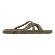 Rope sandalen met geweven raffia rand Nomadic State of Mind , Green , ...