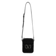 Locò Crossbody Tas met Iconographe Motief Valentino , Black , Heren