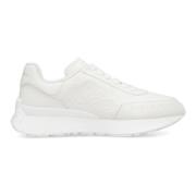 Chunky Sole Sprint Runner Leren Sneakers Alexander McQueen , White , H...