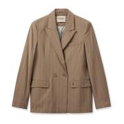 Gestreepte Blazer met Knoopsluiting MOS Mosh , Brown , Dames