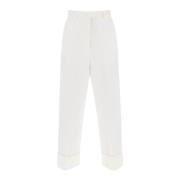 Wijde Geknipte Jeans Thom Browne , White , Dames