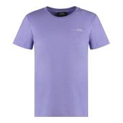 Contrasterende Print Katoenen T-shirt A.p.c. , Purple , Dames