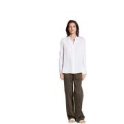 Witte Slim Fit Blouse Vince , White , Dames
