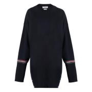 Gestreepte Merinowollen Trui Thom Browne , Blue , Dames