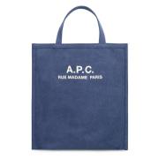 Denim Tote Tas A.p.c. , Blue , Heren