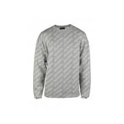 Grijze Wollen Sweater met Logo Balenciaga , Gray , Heren