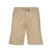 Katoenen Fleece Shorts Les Deux , Beige , Heren