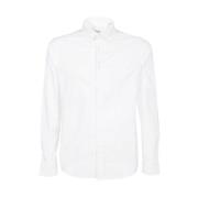 Katoenen shirt met afgeronde zoom Les Deux , White , Heren