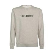 Katoenen sweatshirt met logo detail Les Deux , Gray , Heren