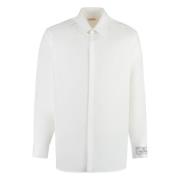 Katoenen Shirt - Regular Fit Valentino , White , Heren