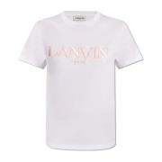 T-shirt met logo Lanvin , White , Dames