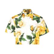 Bloemenprint Overmaatse Kraag Shirt Dolce & Gabbana , Multicolor , Dam...