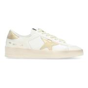 Stardan leren en stoffen sneakers Golden Goose , White , Dames