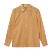 Blazing Orange Voile Overhemd met Geborduurd Detail MOS Mosh , Orange ...