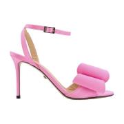 Satijnen sandalen met strass detail Mach & Mach , Pink , Dames