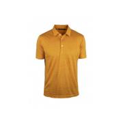 Oranje Linnen Polo Shirt Loro Piana , Orange , Heren