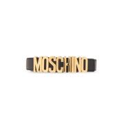 Leren Riem Moschino , Black , Dames