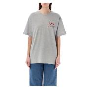 Grijze Mel T-shirt met Hartprint A.p.c. , Gray , Dames