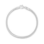 Men's Silver Round Chain Bracelet Nialaya , Gray , Heren