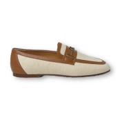 Leren Loafers met T-Ring Stof Tod's , Beige , Dames