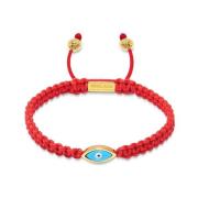 Rode Koord Boze Oog Armband Nialaya , Red , Heren