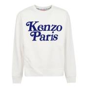 02 OFF White Sweatshirt Kenzo , White , Heren