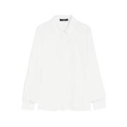 Zijden Crêpe de Chine Overhemd Max Mara Weekend , White , Dames