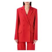 Rode Crepe Couture Blazer Valentino Garavani , Red , Dames