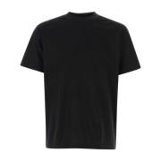 Zwarte katoenen T-shirt Y-3 , Black , Heren