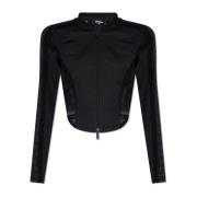 Sweatshirt met transparante inzetstukken Dsquared2 , Black , Dames