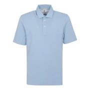 Klassieke Polo T-Shirt Brunello Cucinelli , Blue , Heren