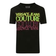 Upside Down C T-Shirt Versace Jeans Couture , Black , Heren
